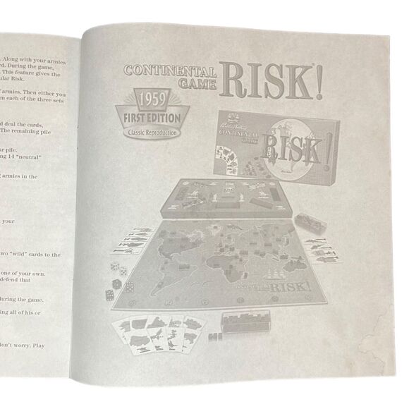 RISK Vintage Board Game 2008 Parker Brothers Inc. Continental Instructions Rules - Picture 7 of 9
